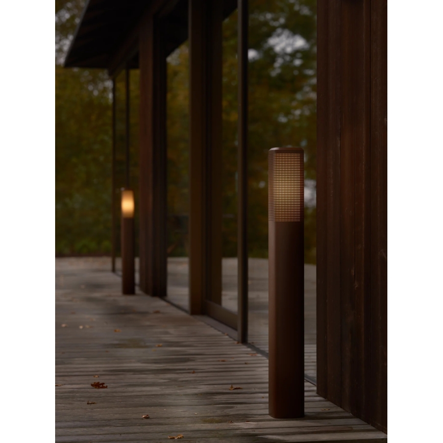 Nordlux - Utomhuslampa SIDARA 1xE27/15W/230V IP44 95 cm brun