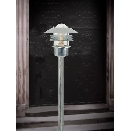 Nordlux - Utomhuslampa VEJERS 1xE27/60W/230V IP54 silver 92 cm