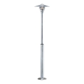 Nordlux - Utomhuslampa VEJERS 1xE27/60W/230V IP54 silverfärgad 130 cm