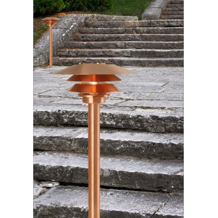 Nordlux - Utomhuslampa VENO 1xE27/60W/230V IP54 i koppar