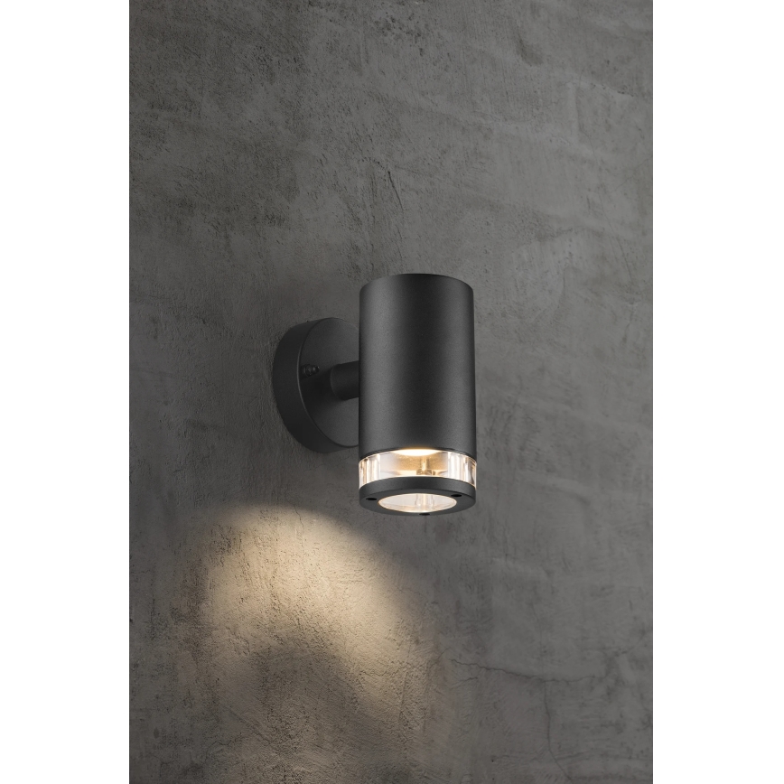 Nordlux - Utomhusvägglampa BIRK 1xGU10/28W/230V IP44 svart