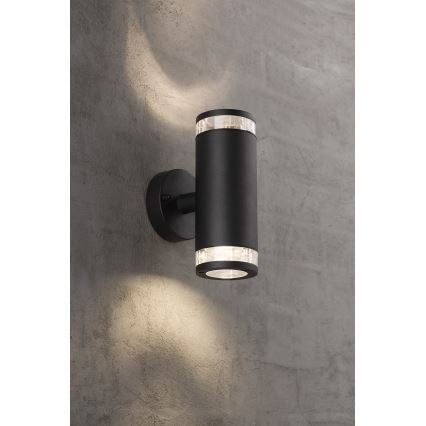 Nordlux - Utomhusvägglampa BIRK 2xGU10/28W/230V IP44