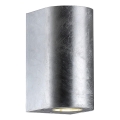 Nordlux - Utomhusvägglampa CANTO 2xGU10/28W/230V IP44 silver
