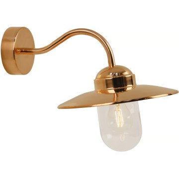 Nordlux - Utomhusvägglampa LUXEMBOURG 1xE27/60W/230V IP54 koppar