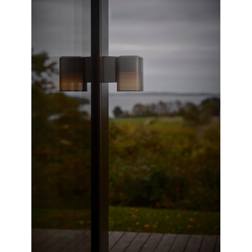 Nordlux - Utomhusvägglampa SIDARA 1xE27/15W/230V IP54 antracit