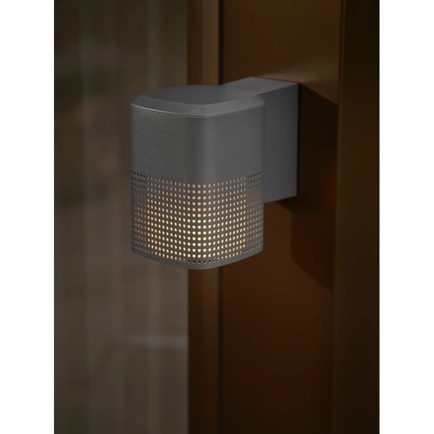 Nordlux - Utomhusvägglampa SIDARA 1xE27/15W/230V IP54 antracit