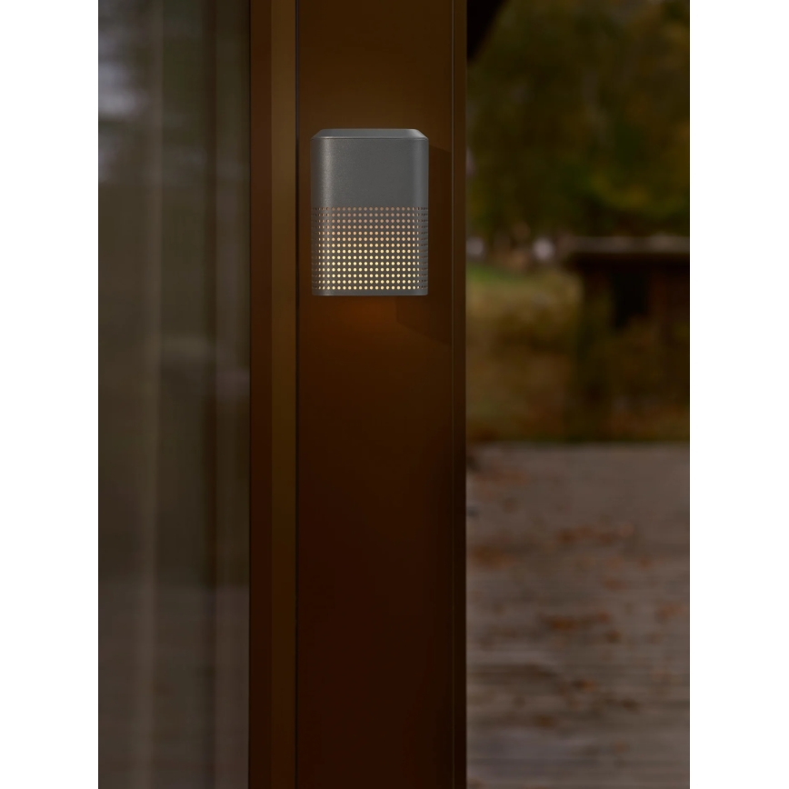 Nordlux - Utomhusvägglampa SIDARA 1xE27/15W/230V IP54 antracit