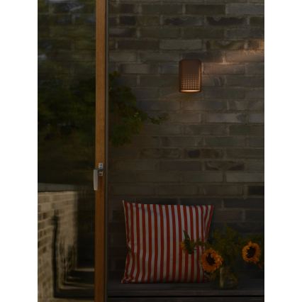 Nordlux - Utomhusvägglampa SIDARA 1xE27/15W/230V IP54 brun