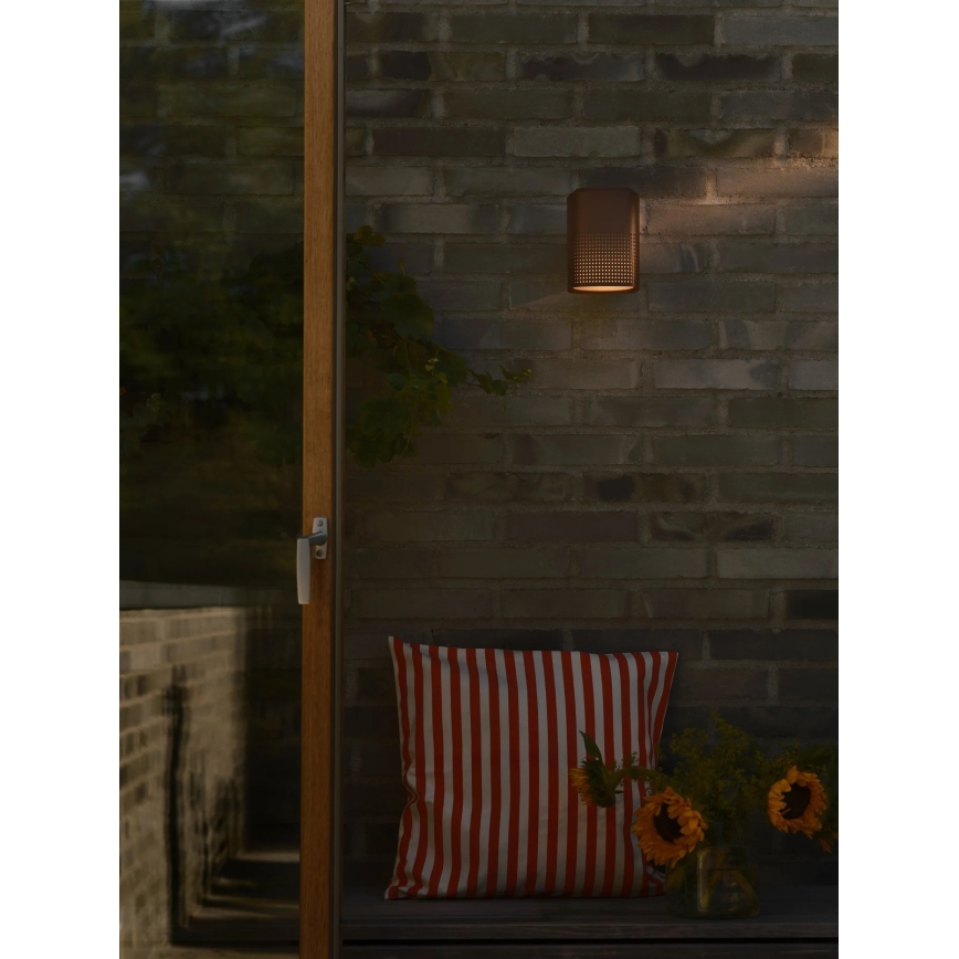 Nordlux - Utomhusvägglampa SIDARA 1xE27/15W/230V IP54 brun