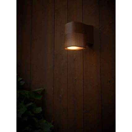 Nordlux - Utomhusvägglampa SIDARA 1xE27/15W/230V IP54 brun