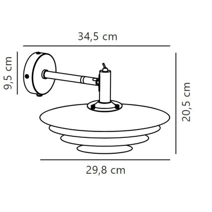 Nordlux - Vägglampa BRETAGNE 1xG9/25W/230V antracit