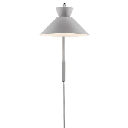 Nordlux - Vägglampa DIAL 1xE27/40W/230V grå