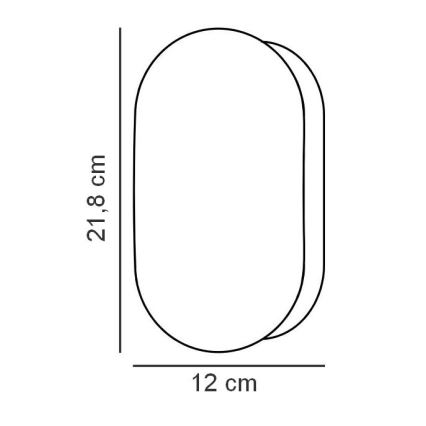 Nordlux - Vägglampa för badrum FOAM 1xE27/55W/230V IP44 svart