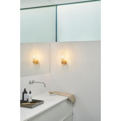 Nordlux - Vägglampa för badrum TUTAN 1xE14/25W/230V IP44 mässing