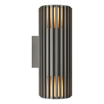 Nordlux - Vägglampa för utomhusbruk ALUDRA 2xE27/15W/230V IP54 antracit