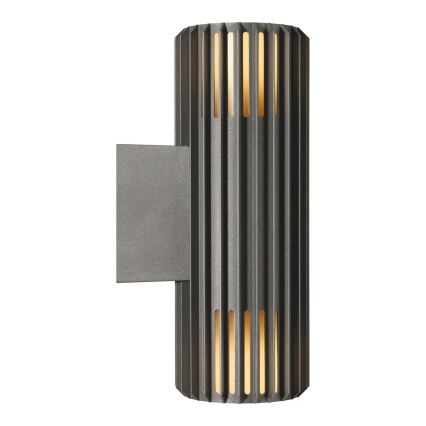 Nordlux - Vägglampa för utomhusbruk ALUDRA 2xE27/15W/230V IP54 antracit