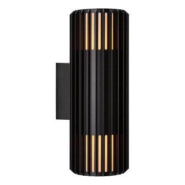 Nordlux - Vägglampa för utomhusbruk ALUDRA 2xE27/15W/230V IP54 svart