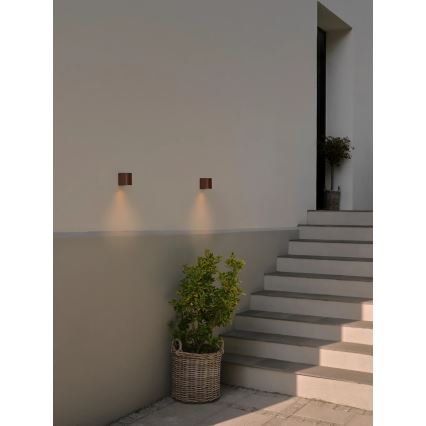 Nordlux - Vägglampa för utomhusbruk DION 1xGU10/25W/230V IP44 rezavá