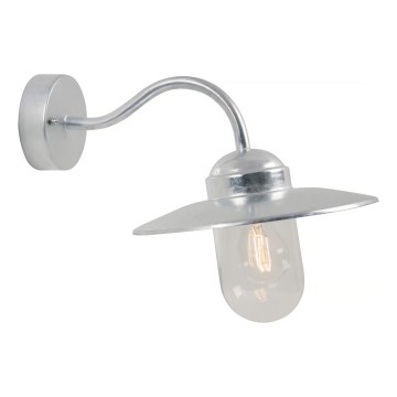 Nordlux - Vägglampa för utomhusbruk LUXEMBOURG 1xE27/60W/230V IP54 silver