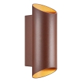 Nordlux - Vägglampa för utomhusbruk NICO 2xGU10/35W/230V IP54 brun