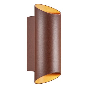 Nordlux - Vägglampa för utomhusbruk NICO 2xGU10/35W/230V IP54 brun