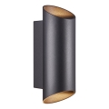 Nordlux - Vägglampa för utomhusbruk NICO 2xGU10/35W/230V IP54 svart