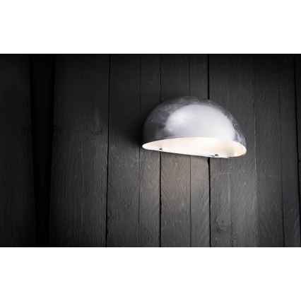 Nordlux - Vägglampa för utomhusbruk SCORPIUS 1xE14/40W/230V IP33 silver