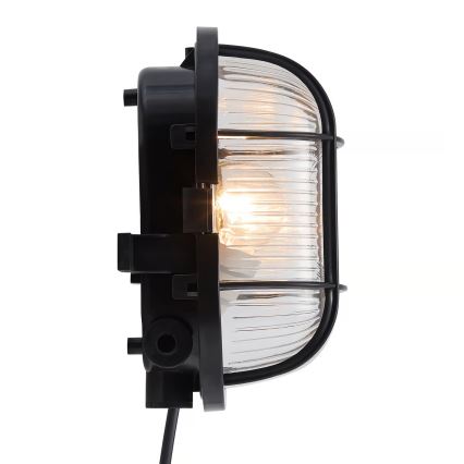 Nordlux - Vägglampa för utomhusbruk SKOTLAMPE 1xE27/60W/230V IP44 svart