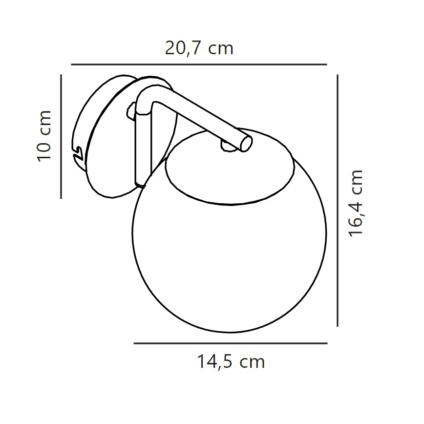 Nordlux - Vägglampa GRANT 1xE14/40W/230V svart
