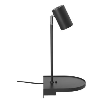Nordlux - Vägglampa med hylla CODY 1xGU10/15W/230V svart