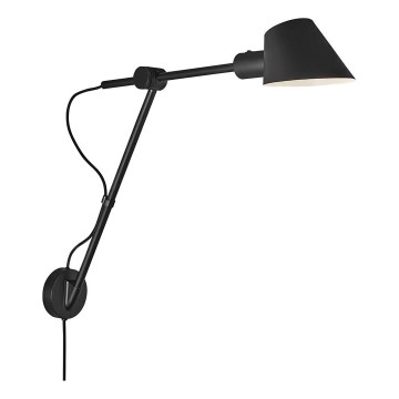 Nordlux - Vägglampa STAY 1xE27/60W/230V svart