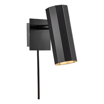 Nordlux - Väggspotlight ALANIS 1xGU10/15W/230V svart