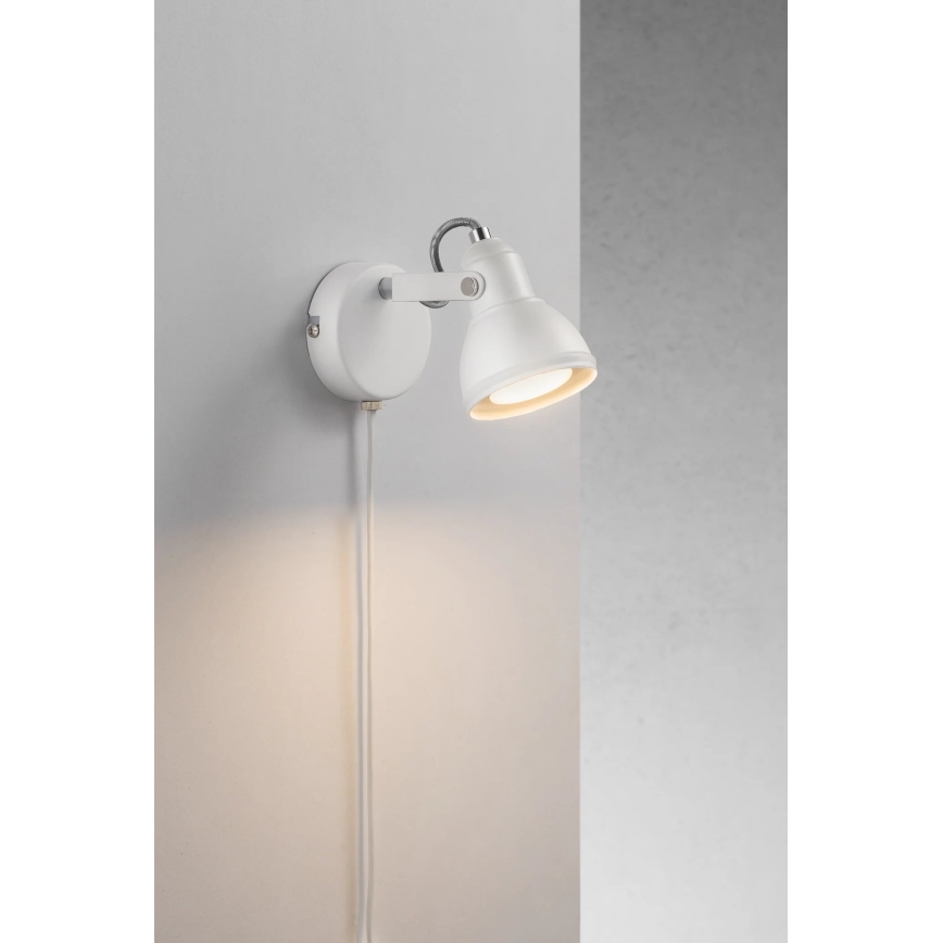 Nordlux - Väggspotlight ASLAK 1xGU10/35W/230V vit