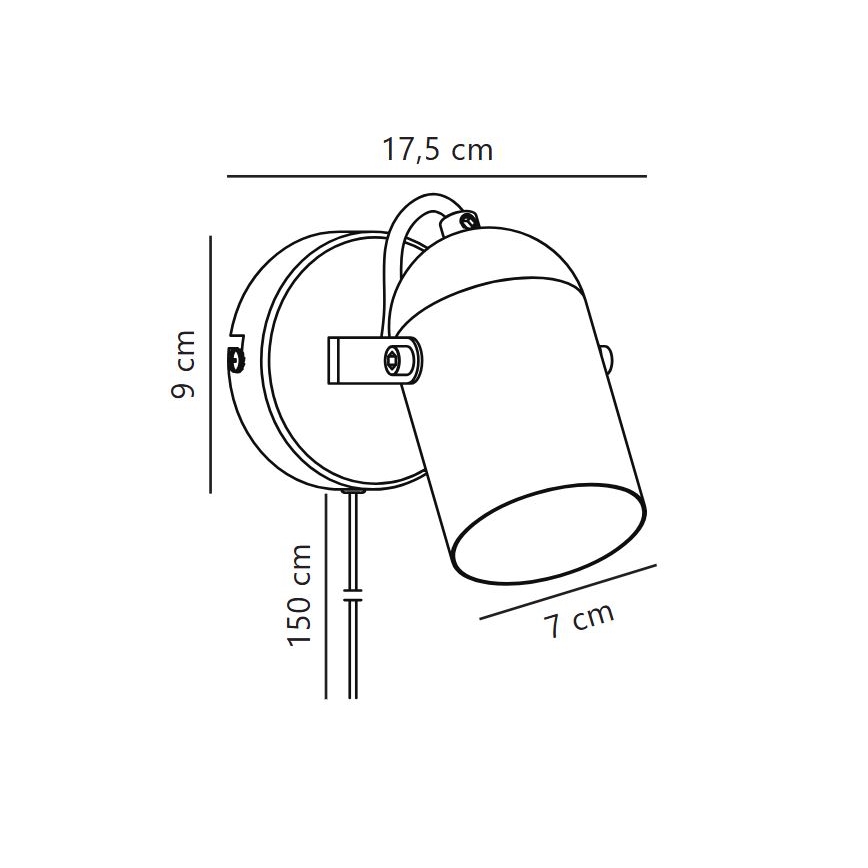 Nordlux - Väggspotlight LOTUS 1xE14/40W/230V
