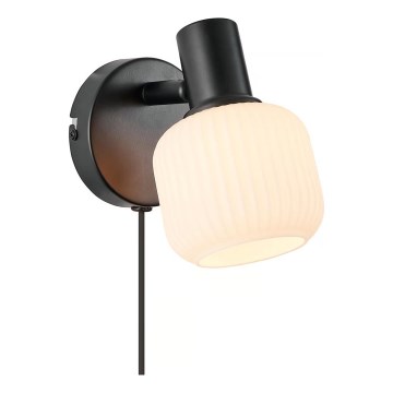 Nordlux - Väggspotlight MILFORD 1xE14/10W/230V svart