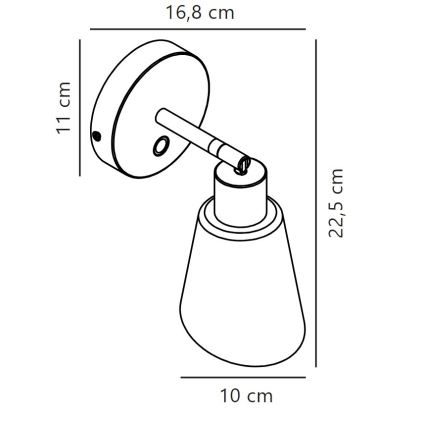 Nordlux - Väggspotlight MOLLI 1xE14/25W/230V