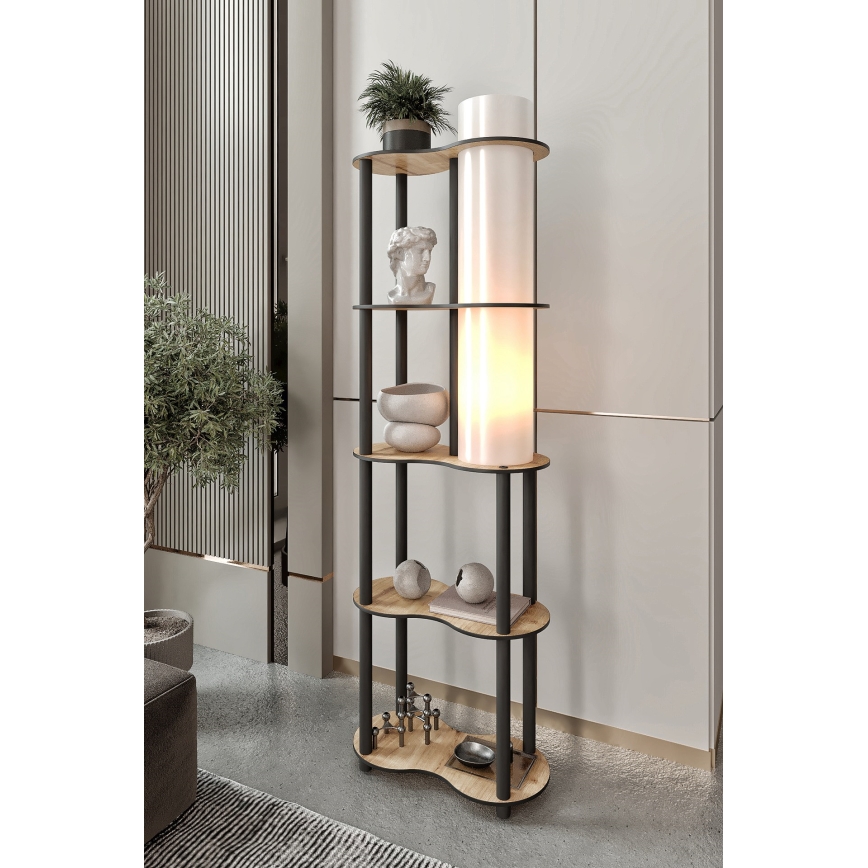 NOTO golvlampa med hyllor 1xE27/40W/230V beige/svart