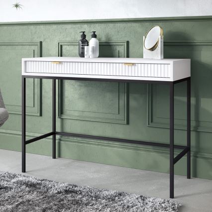 Avlastningsbord NOVA 77x104 cm vit/svart