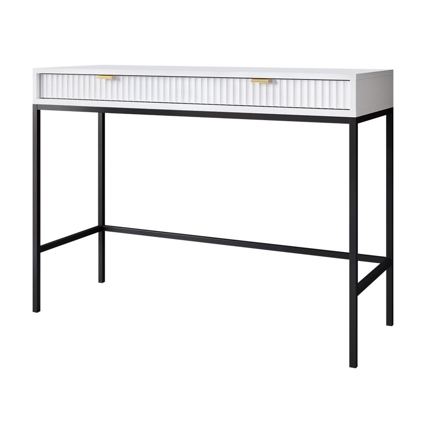 Avlastningsbord NOVA 77x104 cm vit/svart