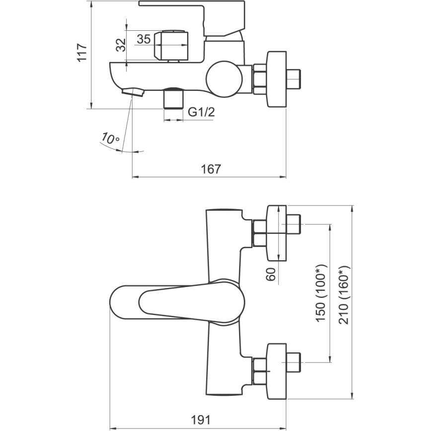Novaservis - Badkarsset med blandare TITANIA FRESH ECO polerad krom