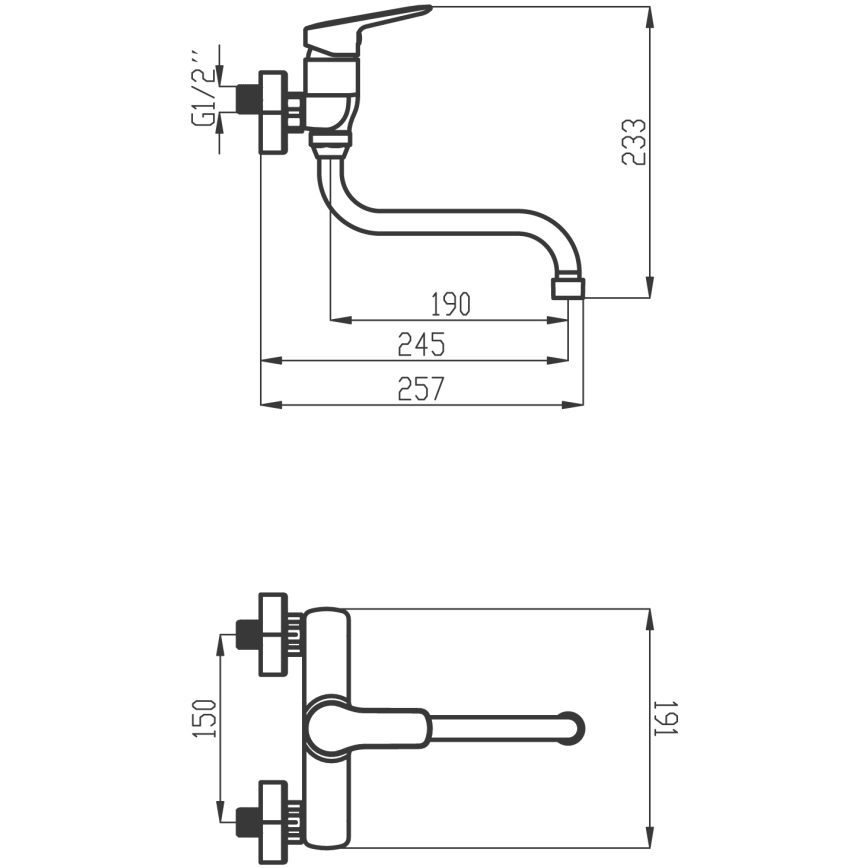 Novaservis - Diskho/tvättställsblandare METALIA skinande krom