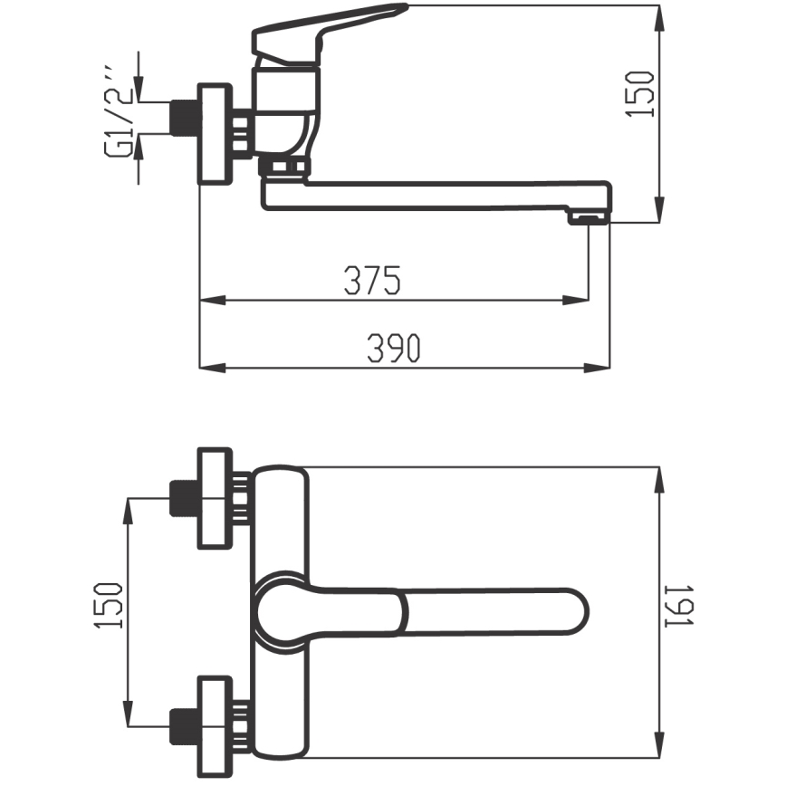 Novaservis - Diskho/tvättställsblandare METALIA skinande krom