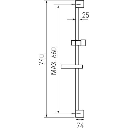 Novaservis - Dusch set skinande krom