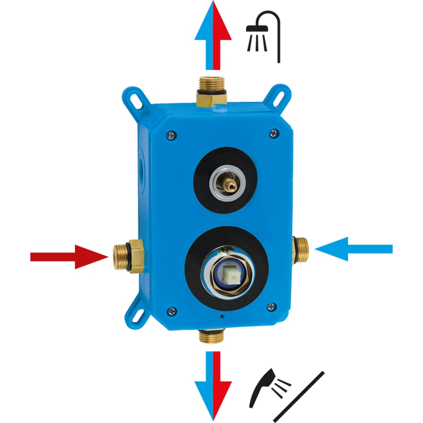 Novaservis - Duschset med dold kran METALIA ECO matt svart