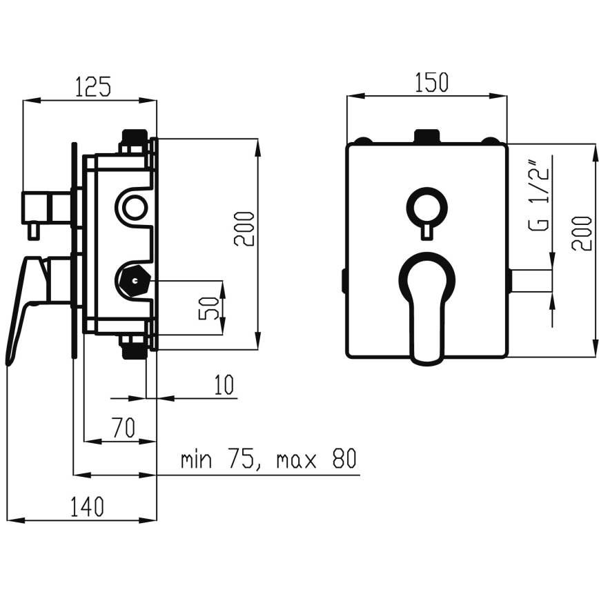 Novaservis - Duschset med dold kran METALIA ECO skinande krom