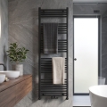 Novaservis - Handdukstork (stegaradiator) 836W/230V 160x60 cm svart rak