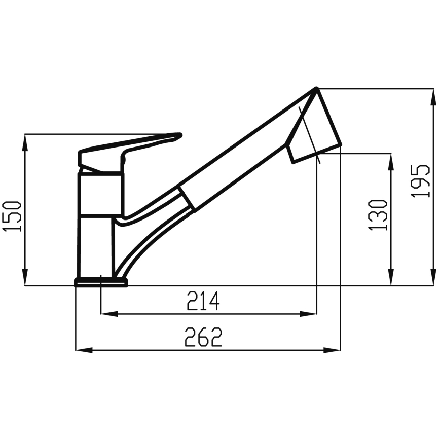 Novaservis - Köksblandare med utdragbar dusch METALIA blank krom