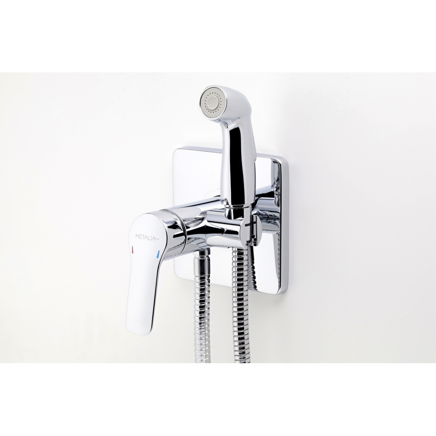 Novaservis-Kran till bidé med spruta för dold installation METALIA skinande krom