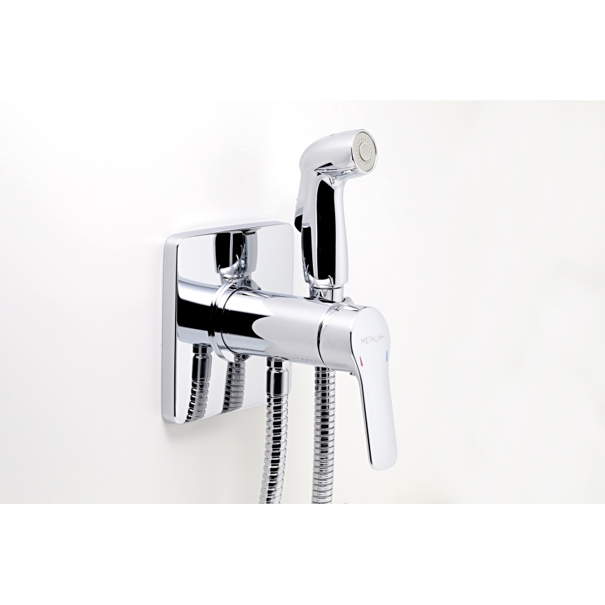 Novaservis-Kran till bidé med spruta för dold installation METALIA skinande krom