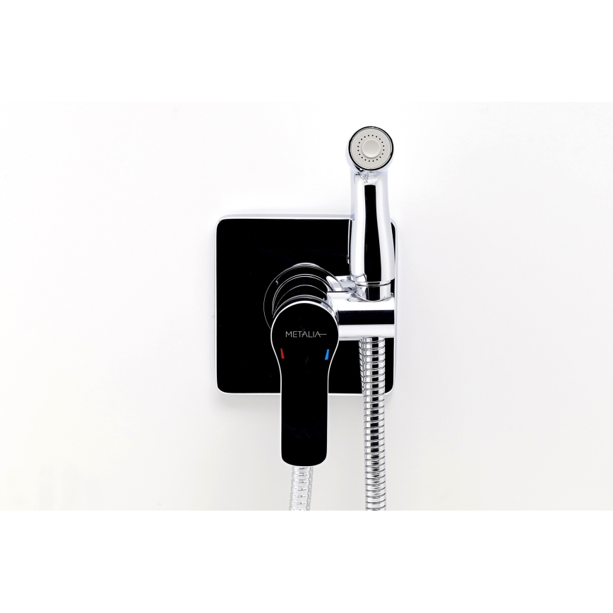 Novaservis-Kran till bidé med spruta för dold installation METALIA skinande krom